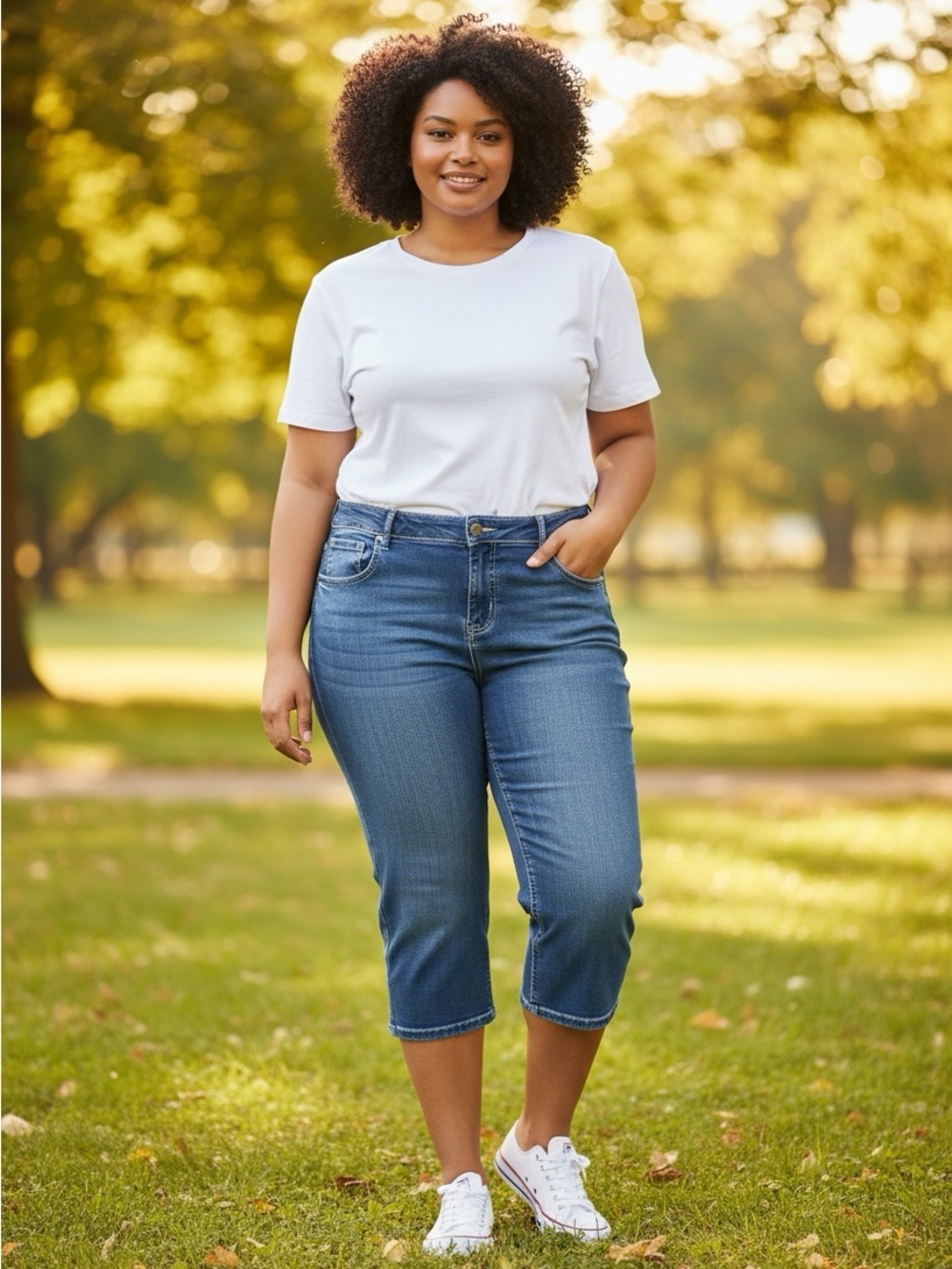 2 for $8 Ricki's Blue Denim Capris #982